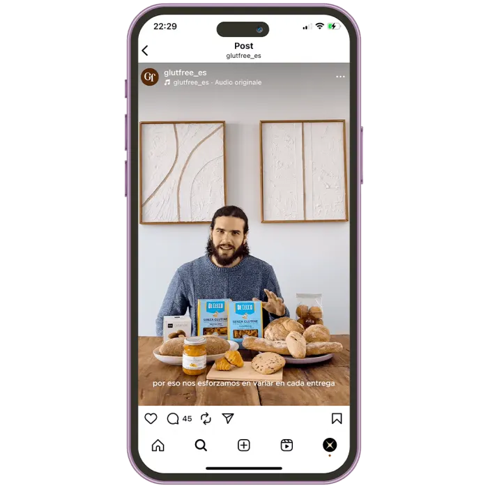 Reel Instagram di Glutfree